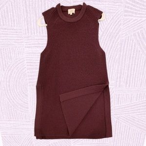 Aritzia Wilfred Palmier Maroon Knit Tunic - size small, excellent condition